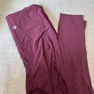 lululemon athletica Red Leggings High Waist Performance
